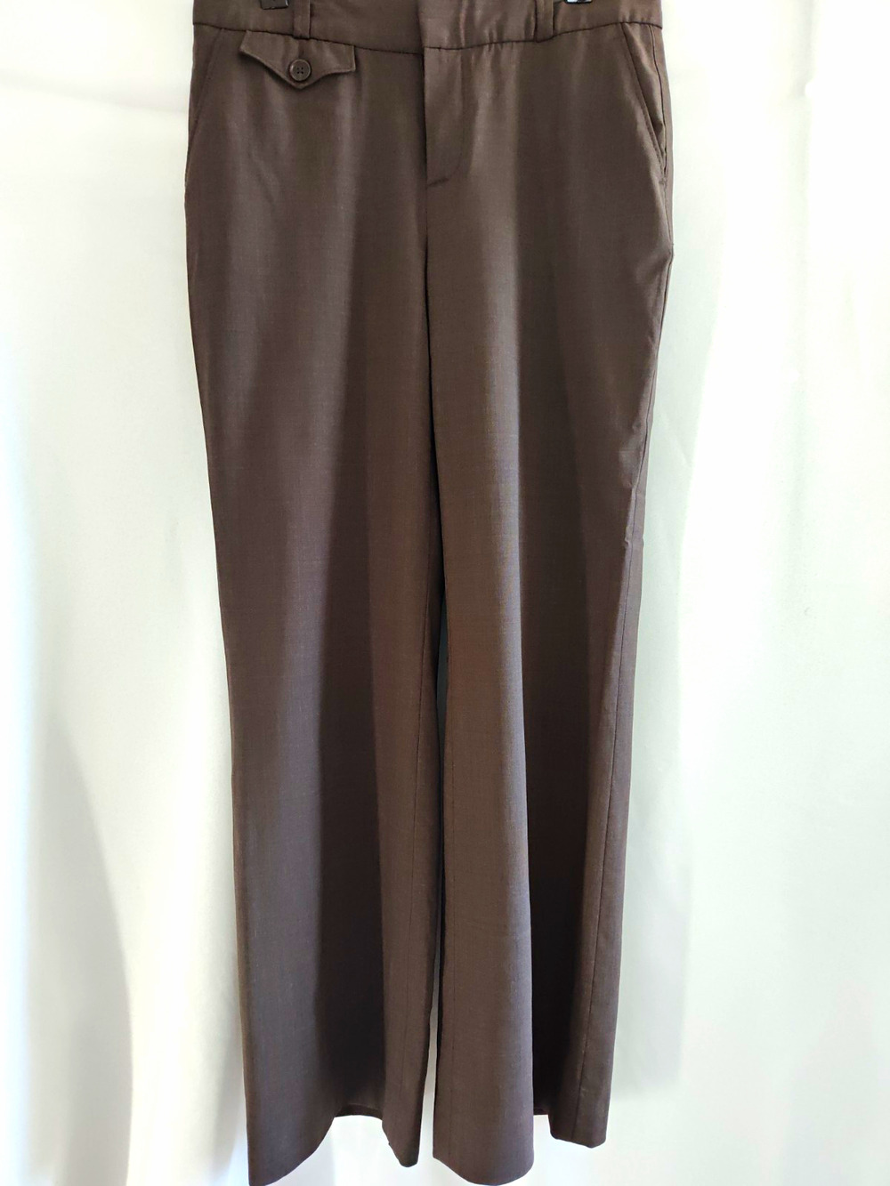 Banana Republic Women’s Brown Wool Blend Straight Leg Dress Pants 6